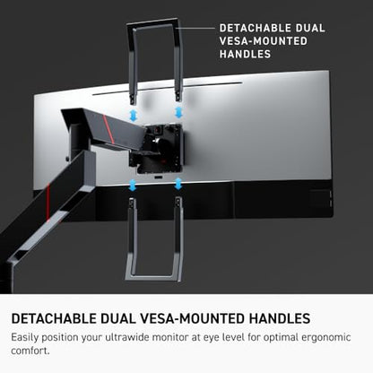 Secretlab Magnus Monitor Arm (Heavy Duty Edition) - for Ultrawide Monitors | Up to 57 inches, 18 to 35lbs - Includes Heavy Duty Tilt Pivot