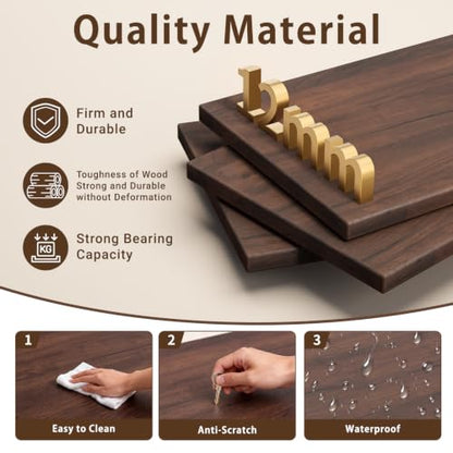 3 Cube Walnut Book Shelf, Tall Bookcase for Home Office Bedroom Living Room - color: Walnut, size: 3 Cube