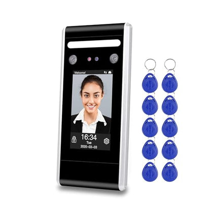 Time Clock, Access Control Keypad WiFi TCP/IP/USB Dynamic Face Biometric System Facial Time Attendance Machine ID IC for Business, Office(Kit 3) - color: Kit 3