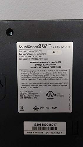 Polycom SoundStation2W 2.4 GHz Digital Expandable Cordless Conferencing System with Cell Phone Connector