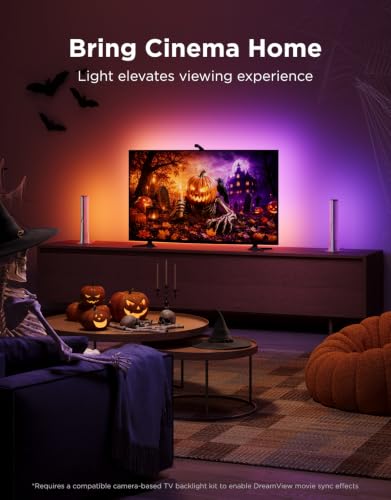 Govee Smart Light Bar, RGBICWW TV Lights for Living Room, Gaming, Silver - color: Silver