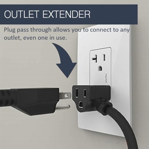 Legrand radiant Recessed Furniture Power Strip 2 Outlet White 6 Ft Cord | Wiremold Commercial Rated, Utlra Durable, Child Safe Tamper Resistant, Easy Installation, Screwless Bezel, Low Profile