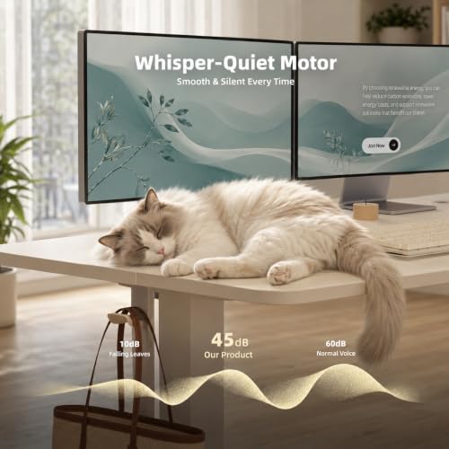 Claiks Electric Small Standing Desk, 32x19 Inch, White - color: White, size: 32 Inch
