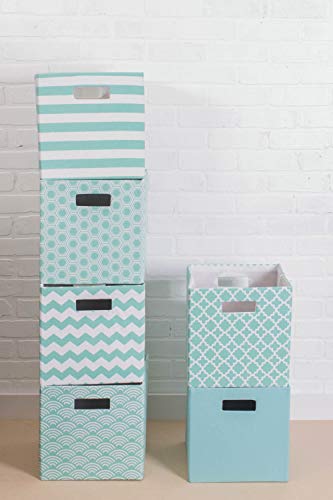DII Collapsible Polyester Storage Cube, Solid, Lightweight and Durable, Small Square, 11x11x11, Aqua - color: Aqua, size: Small Square, 11x11x11"