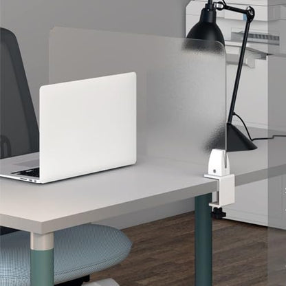 Desk Privacy Divider for Office, Acrylic Frosted Desk Privacy Panel, Translucent Privacy Screen Panel, Clamp-on Screen Partitions Divider for Office School Dorm,39.4x11.8in/100×30cm - size: 39.4x11.8in/100×30cm