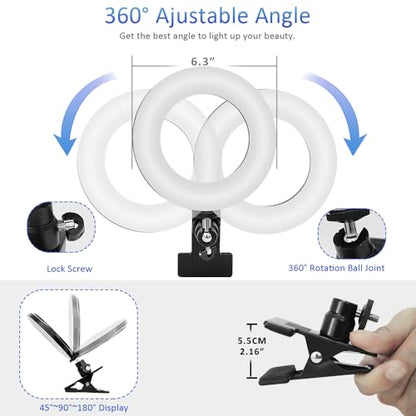 Cyezcor Video Conference Lighting Kit， Ring Light for Computer - size: 6 Inch