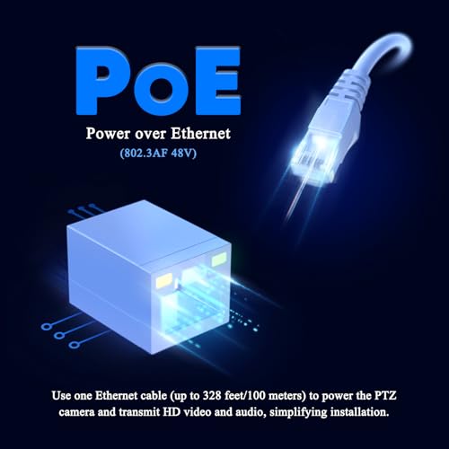 PTZ Camera 4K UHD with 20X Optical Zoom,Video Conference Room Camera,Live Streaming for Church Worship,USB HDMI IP POE Work with Vmix,Zoom,OBS,YouTube,Facebook Livestream