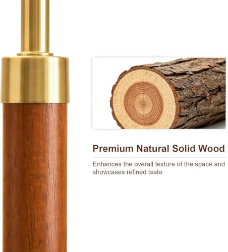 62.5" Gold Floor Lamp for Living Room Dimmable Standing Lamp with Remote - color: Red & Gold