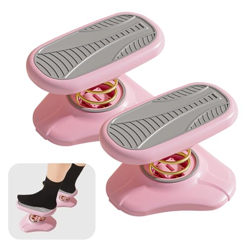 Foot Rest Under Desk ，Ergonomic Foot Stool Under Office Desk - Rocking for Fidgeters，Effectively Relaxes The Leg Muscles，Detachable and Easy to Assemble，2 Pieces Pink - color: Pink