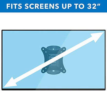 Mount-It! Small TV Wall Mount for 19–32 Inch Flat Screen TVs | Tilt and Swivel TV Wall Mount | Low Profile 2.4” Design | VESA 75x75 100x100 | Single Stud Installation | 44 lb Capacity - size: Small, style: Tilt and Swivel