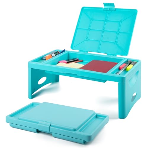 Loddie Doddie Foldable Lap Desk for Adults, Bed Tray, Teal Blue, 9.75"x12" - color: Teal Blue