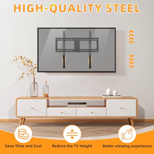 TV Mount Extension Bracket, Vertical VESA Mount Extender Fits TV Ceiling Mounts, Compatible with VESA Bracket Only, Adjustable TVs Extension Arms to Lower Height, 2PCS,Black