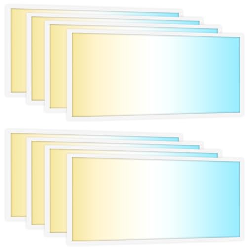 Sunco 8 Pack 2x4 LED Flat Panel Lights 3CCT Selectable, 30-50W, Dimmable | 6500LM, Selectable CCT 4000K/5000K/6000K, Selectable Wattage 30W/40W/50W, 0-10V, Office Lighting, Warehouse, Drop Ceiling - size: 2x2 (8 Pack)