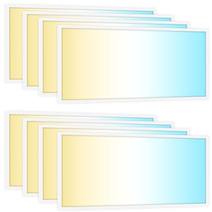 Sunco 8 Pack 2x4 LED Flat Panel Lights 3CCT Selectable, 30-50W, Dimmable | 6500LM, Selectable CCT 4000K/5000K/6000K, Selectable Wattage 30W/40W/50W, 0-10V, Office Lighting, Warehouse, Drop Ceiling - size: 2x2 (8 Pack)
