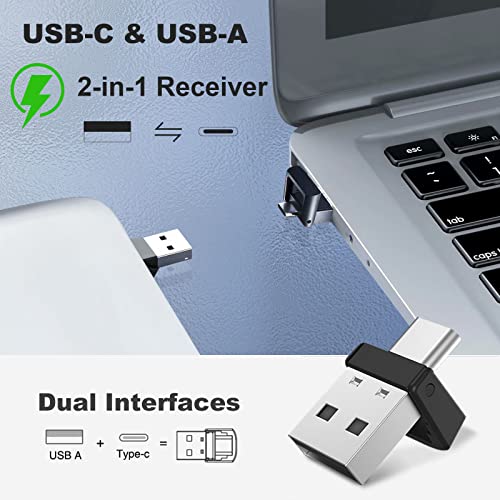 Rechargeable Green Laser Pointer Presentation Clicker for Laptop PowerPoint, USB-A USB-C Wireless Presenter Remote Power Point Clicker for Computer/Mac/PPT/Slideshow/Google Slide Advancer - style: Metal Rechargeable 02 Green Light