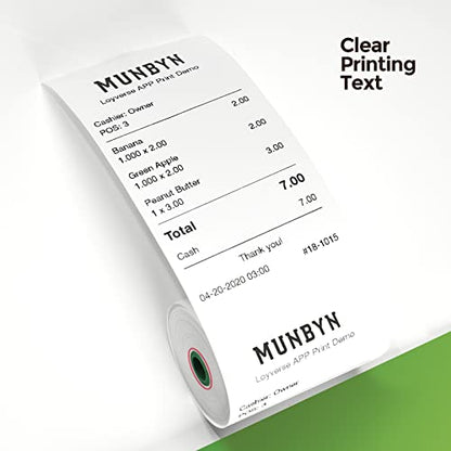 MUNBYN Thermal Paper 3 1/8 x 230ft, 10 Rolls Receipt Paper Work for Star Micronics TSP100 TSP143 Epson 80mm Receipt Printer Square POS Register, 80mm Thermal Receipt Papers, BPA Free, Plus Version - size: 3 1/8" x 230', style: 10 Rolls