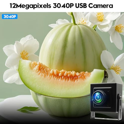 120fps USB Camera 12Megapixel High Speed Starlight Lightburn Low Illumination Slow Motion 4K Webcam with 185Degree Fisheye Wide Angle Lens Plug and Play for Inspection Microscope 3D Printer - size: 185 Degree Fisheye Wide Angle Lens