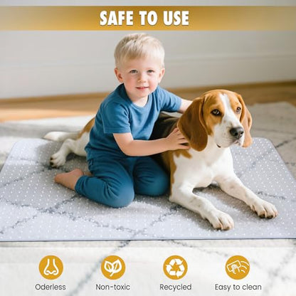 Heavy Duty Office Chair Mat for Carpet, 32" x 55" Clear Hard Carpet Protector Mat, Anti-Slip Desk Floor Mat for Office Chair on Carpeted Floors, Easy Glide, Ship Flat - size: 32" x 55"
