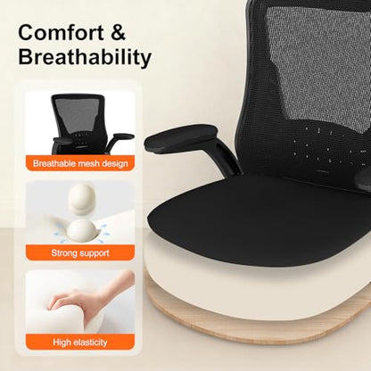 Ergonomic Office Chair, Comfy Mesh Desk Chair with Flip-up Armrests