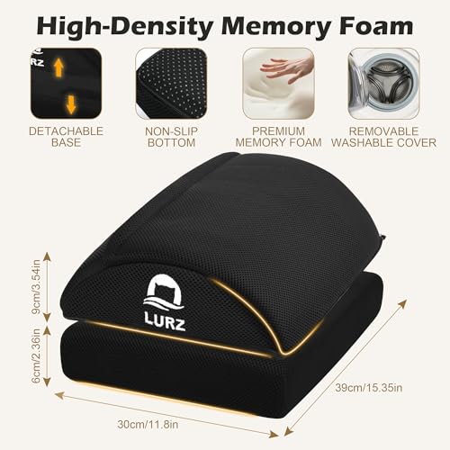 Ergonomic Foot Rest Under Desk for Office Desk Accessories – Adjustable Height Memory Foam Foot Stool Under Desk for Home Office Chair & Gaming Chair – for Back & Hip Pain Relief