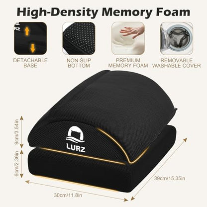 Ergonomic Foot Rest Under Desk for Office Desk Accessories – Adjustable Height Memory Foam Foot Stool Under Desk for Home Office Chair & Gaming Chair – for Back & Hip Pain Relief