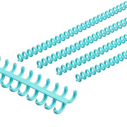 PATIKIL 8.5mm(1/3") Plastic Spiral Binding Coils, 30 Pcs Binding Spirals 20-25 Sheet Capacity Binding Spirals for Binding Paper Sheets, Blue - color: Blue, size: 8.5mm(1/3")