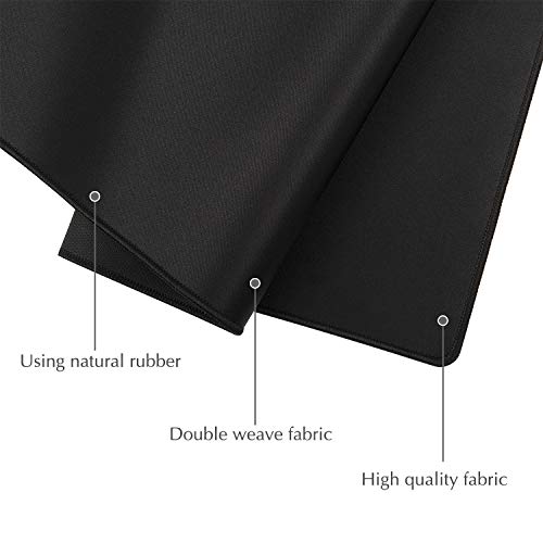 JIALONG Large Gaming Mouse Pad, XXL Desk Mousepad with Stitched Edges, Non-Slip Base Keyboard Pad for Gamer, Office & Home Classic Black - color: Black