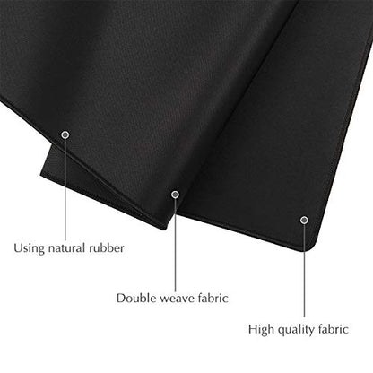 JIALONG Large Gaming Mouse Pad, XXL Desk Mousepad with Stitched Edges, Non-Slip Base Keyboard Pad for Gamer, Office & Home Classic Black - color: Black