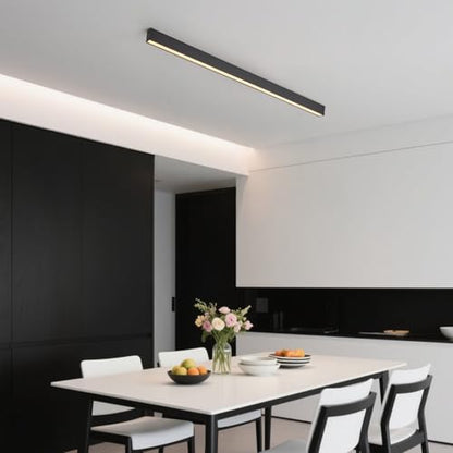 Black ceiling light LED, used for living room, bedroom, hallway, kitchen, - size: 39.4IN