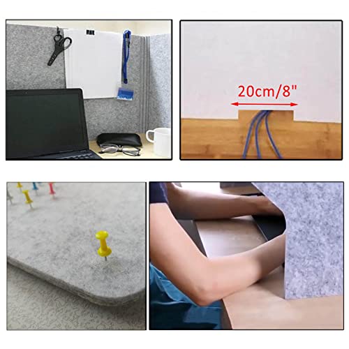 Desk Privacy Panel, Freestanding Office Partition, Desktop for Study Carrel Reduces Distractions, Stand Up(80cm/31in) - size: 80cm/31in