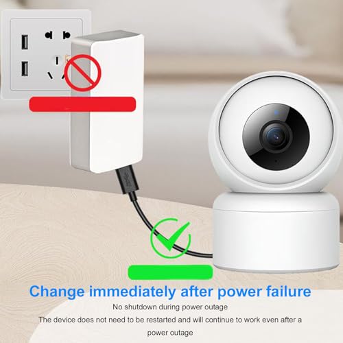 fosa USB 2A Uninterruptible Power Supply, Mini UPS Battery Backup 2600mAh Power Supply for Outdoor Cameras and Security (US Plug)