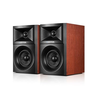 Sanyun SW203 3" 2-Way Active Bookshelf Speakers for Desktop Computer PC - color: Red