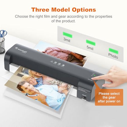 Bonsaii Laminator, 13 Inch 7-in-1 Thermal Laminator Machine with Never Jam Technology, with 40 Laminting Sheets for Home, Office, and Classroom Organization Supplies | 7-in-1 with cutter & corner rounder, 3 heat modes (3/5mil/photo), 4-min preheat, fit 11