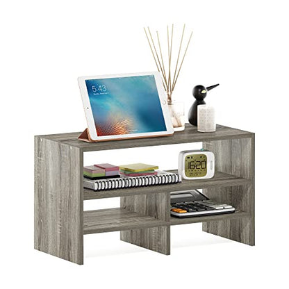 Furinno Hermite Desk Top Organizing Shelf Bookcase, French Oak - color: French Oak, size: 16.4-Inch
