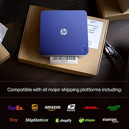HP Shipping Label Printer, 4x6 Commercial Grade Direct Thermal, Compact & Easy-to-use, High-Speed 203 DPI, Barcode Printer, Compatible with Amazon, UPS, Shopify, Etsy, Ebay, ShipStation & More - style: Label Printer