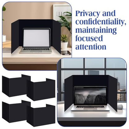 24 Pcs Privacy Folders for Students Testing, Stylish, Black - color: Black, style: Stylish
