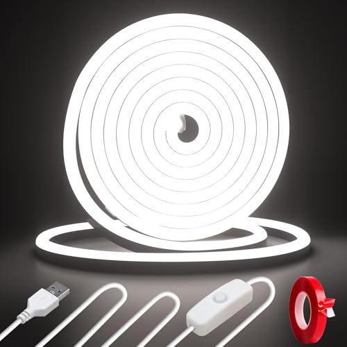 Cozylady LED Lights Strips for Decoration 120 LEDs/m, CRI>90, 5V Dimmable Light Strip, 180° Even Lighting, IP20 Indoor, Flexible LED Tape for Room Decoration (3M/9.84Ft-USB-Cold White) - size: 3M/9.84Ft-USB-Cold White