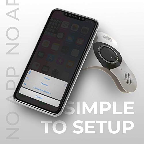 Conference Speaker and Microphone, 360° Voice Pickup, Noise Reduction - size: 1 Pack