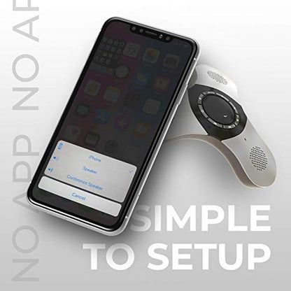 Conference Speaker and Microphone, 360° Voice Pickup, Noise Reduction - size: 1 Pack