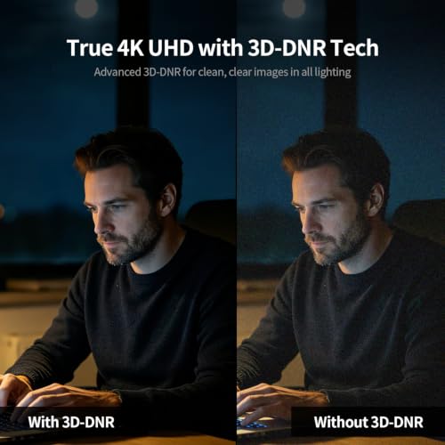 TOALLIN 4K Webcam for PC, Windows Hello Compatible, IR Facial Recognition