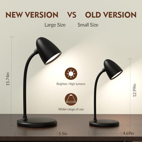 New LED Desk Lamp for Home Office,3 Colors Dimmable Table Lamp - color: L50-Black