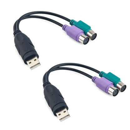 2pcs PS/2 to USB Adapter