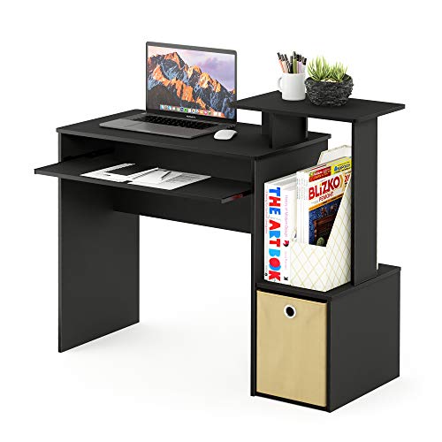 Furinno Econ Multipurpose Home Office Computer Writing Desk, Black/Brown - color: Black/Brown, size: Compact