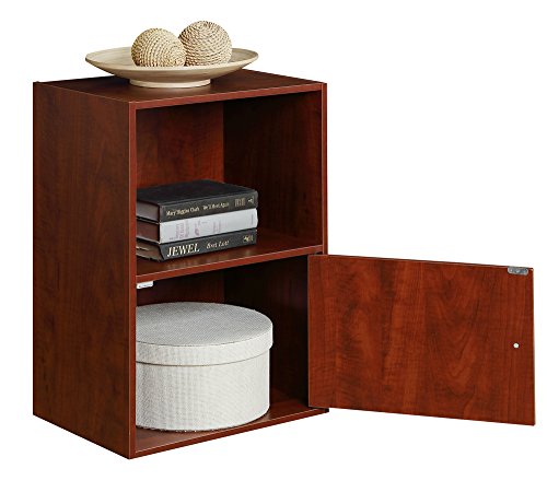 Convenience Concepts 151186CH X-Tra Storage 1-Door Cabinet, Cherry - color: Cherry