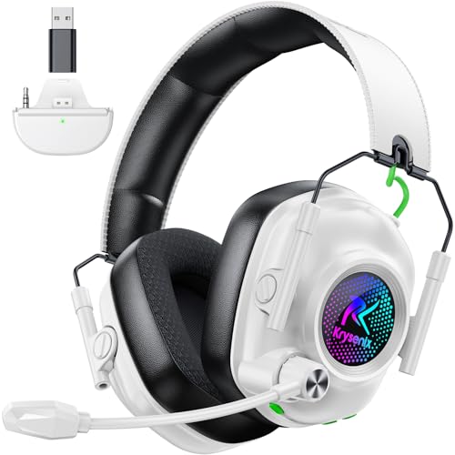 Krysenix Xbox Wireless Gaming Headset with Noise Canceling Microphone-White - color: White