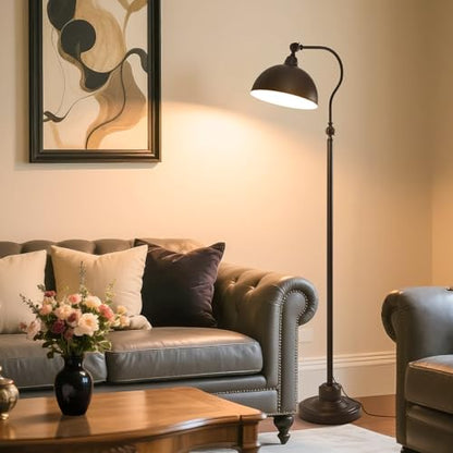 Bright Reading Floor Lamp with Remote and Bluetooth Dimming - color: Black Remote Dimming