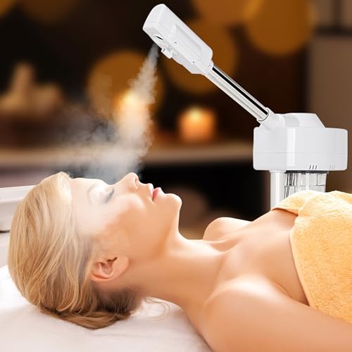 Saicool Professional Facial Steamer - Standing Ozone Facial Steamer on Wheels w Hot Mist for Facial Treatment Personal Care for Spa Salon Home Use - size: Professional Facial Steamer