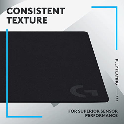 Logitech G640 Large Cloth Gaming Mouse Pad (600x460x3) - Black - size: L, style: Cloth