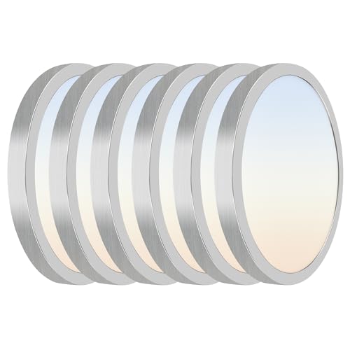 Hlite 12 inch Flush Mount LED Ceiling Light Fixture,2400LM,3CCT,6 Pack | 24W Super Slim Light Fixtures Ceiling Mount 3000K/4000K/5000K Selectable,Light Fixtures for Kitchen,Bedroom,Nickel - color: Brush Nickel, size: 12 inch-6