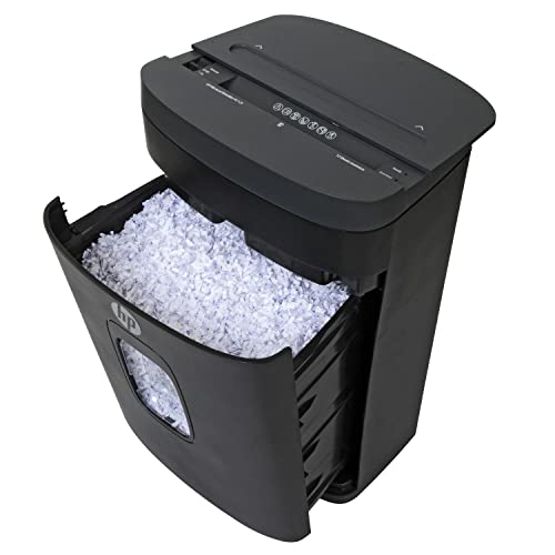 HP - Micro Cut Paper Shredder, 12-Sheet with Slide Top for Office - size: 12 Sheet